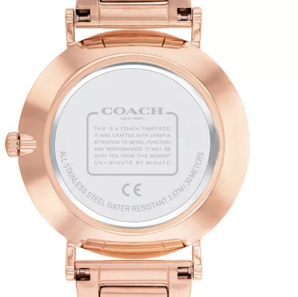 New With Tags Womens Coach Rose Floral Watch 36mm - Picture 4 of 4
